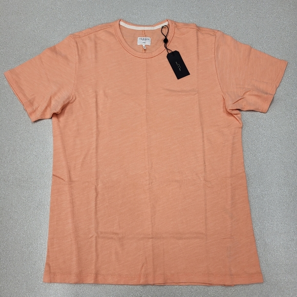 ( RB-13) Rag & Bone Classic Tee Flame in Peach fizz - Picture 2 of 3